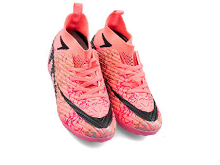 La Liga H565 Genç Çoraplı Halı Saha Ayakkabısı Pembe - Siyah