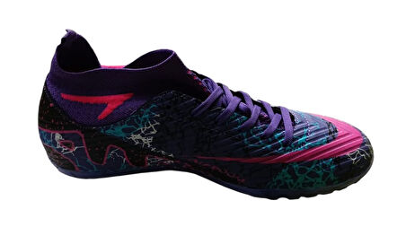 La Liga H565 Erkek Çoraplı Halı Saha Ayakkabısı Mor - Fuşya