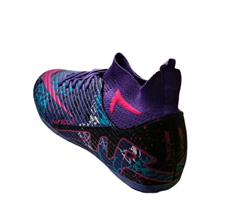 La Liga H565 Erkek Çoraplı Halı Saha Ayakkabısı Mor - Fuşya