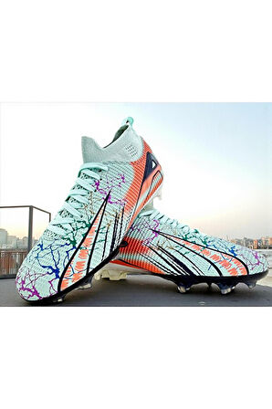 Laliga Ea1001 Çocuk Çoraplı Çim Saha Kramponu Su Yeşili