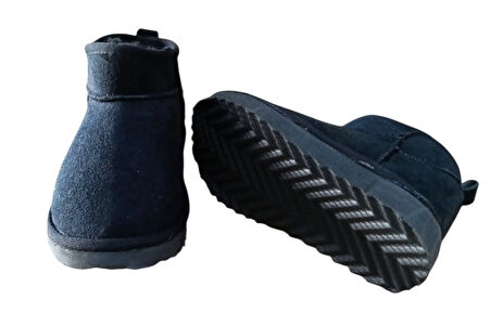 Feel Up En02 Kız Çocuk Peluşlu Süet Bilek Boy Eva Taban Bot Siyah