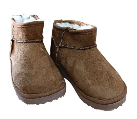 Feel Up En02 Kız Çocuk Peluşlu Süet Bilek Boy Eva Taban Bot Taba