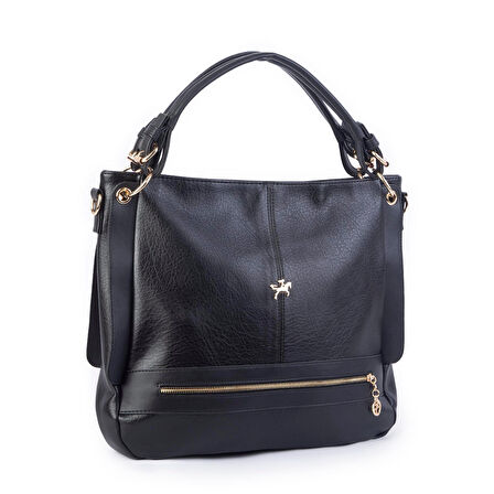 Nas 1398 Kadın Salash Büyük Boy Omuz Çantası Siyah