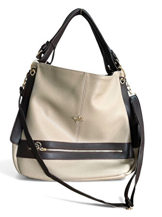 Nas 1398 Kadın Salash Büyük Boy Omuz Çantası Kum