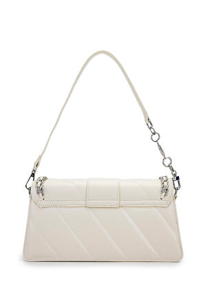 Guja C1002 Kadın Taşlı Omuz Çantası Beyaz