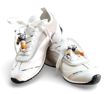 Prens 208 Kadın Slip On Düz Taban Boncuklu Spor Ayakkabı Beyaz