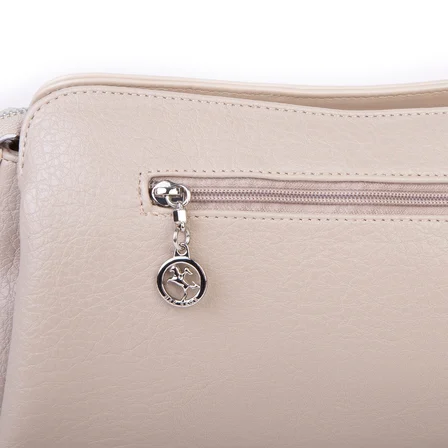 Nas 1522 Kadın Üç Gözlü Çaptaz El Ve Omuz Çantası Kum
