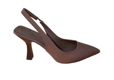 Şiko 809 Kadın Kadeh Ökçe Arka Açık Stiletto Ayakkabı Kahve