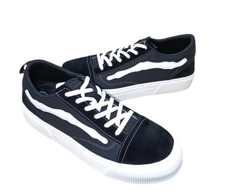 Noka Vespa Erkek Denim Keten Sneaker Ayakkabı Siyah