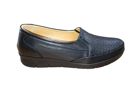 Dr. Zen 226 Kadın Hakiki Deri Comfort Anne Ayakkabı Siyah