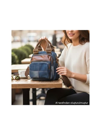 Guja C1012 Kadın Denim El Ve Sırt Çantası Kot Mavi