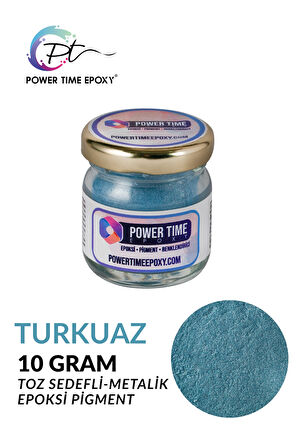Sedefli Metalik Toz Pigment Boya / Turkuaz Mavi / Epoksi Için 10 GRAM
