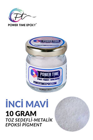 Sedefli Metalik Toz Pigment Boya / Inci Mavi / Epoksi Için 10 GRAM