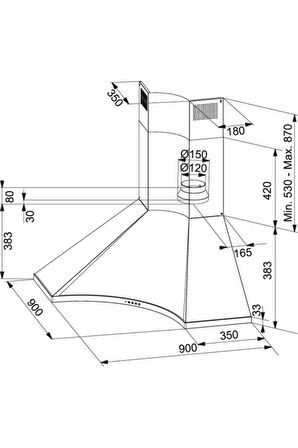 Franke Design Plus Fdpa 904 Xs Duvar Tipi 90 Cm Davlumbaz 320.0518.708