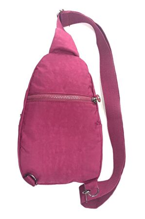 Bordo Krinkıl Su Geçirmez Kumaş Unisex Çapraz Body Bag ve  Göğüs Çantası / 3200