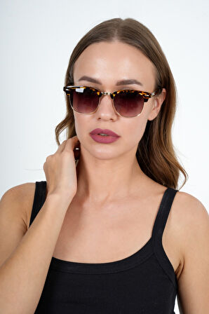 3201 GOLD/LEO 50 Olivier Philippe Clubmaster Güneş Gözlüğü