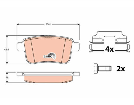 FREN BALATASI ARKA CİTAN 108 CDI -12 - CİTAN 109 CDI -12 - CİTAN 111 CDI -13 - CİTAN 112