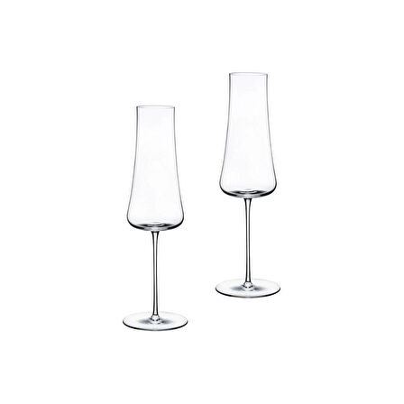 Nude Stem Zero Volcano 32261 Şampanya Kadehi 300 cc – 2’li Set, Kurşunsuz Kristal Cam