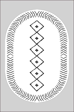 Yolluk Halı – Kaymaz Tabanlı, Yıkanabilir, Yumuşak Dokulu, Şık ve Dayanıklı Tasarım (Oval İ