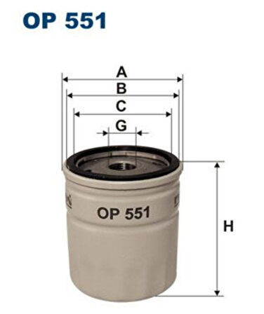 YAĞ FİLTRESİ OPEL KADETT-D 1.3 N 60HP 08/79-08/84