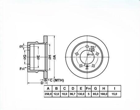 FREN DİSKİ ARKA LT35 M313