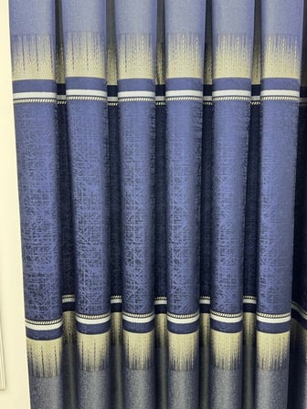 NİVEMESHOME NİLÜFER V -517 LACİVERT 1/3 PİLELİ FON PERDE APM