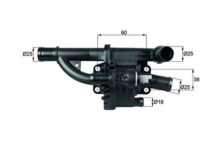 TERMOSTAT PART-TP P308 FOCUS FİESTA 1.4-1.6