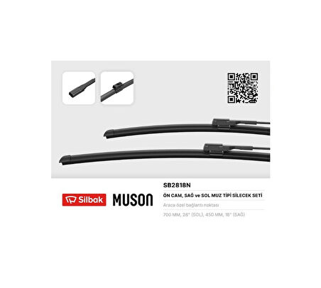 SILECEK SUPURGESI TAKIMI 700mm / 450mm MERCEDES VITO W447 14>