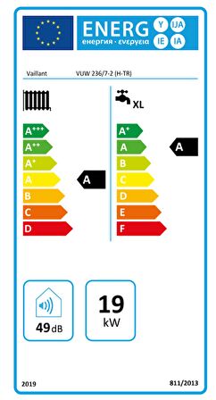 Vaillant ecoTEC 236/7-2 Pure 19/23 Kw 17.000K Tam Yoğuşmalı Kombi