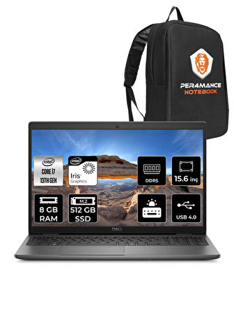 DELL Latitude 3550 i7 1355U 8GB 512GB SSD 15.6'' FHD FDOS Dizüstü Bilgisayar & PER4 ÇANTA