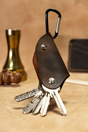 Hakiki Deri Anahtarlık Organizeri 4-5 Anahtar Kapasiteli Erkek & Kadın Hediyelik