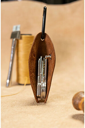 Hakiki Deri Anahtarlık Organizeri 4-5 Anahtar Kapasiteli Erkek & Kadın Hediyelik