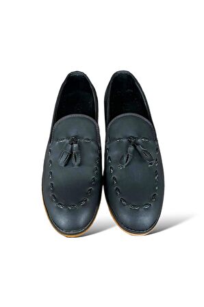 Erkek Klasik Loafer Ayakkabı SİYAH - SİYAH