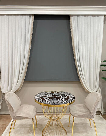 Brillant Mat Koyu Gri (ANTRASİT) Stor Perde Kalın Kumaş Alüminyum Kasa Boru