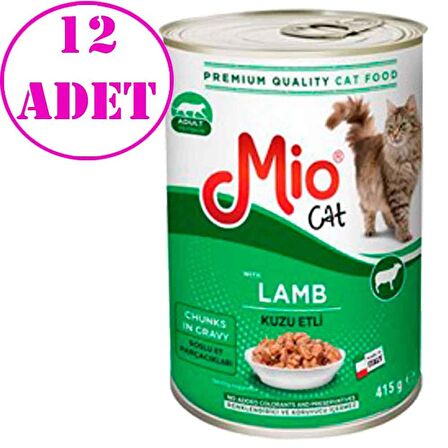 Mio Kedi Konservesi Kuzu Etli 415 GR 12 AD
