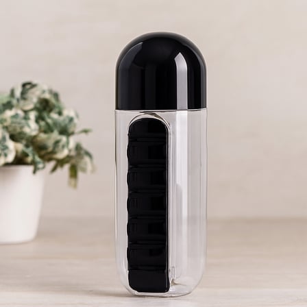 İlaç Kutusu ve 600ml Plastik Matara ( 1 Adet)