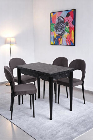 Damla Hilal MDF Mutfak Masa Sandalye Takımı 60x100cm