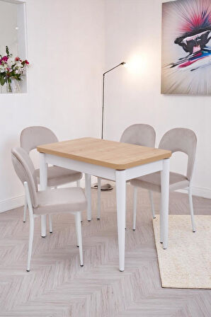 Damla Hilal MDF Mutfak Masa Sandalye Takımı 60x100cm