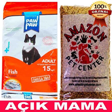 Paw Paw Balıklı Yetişkin Kedi Maması Açık 1 Kg