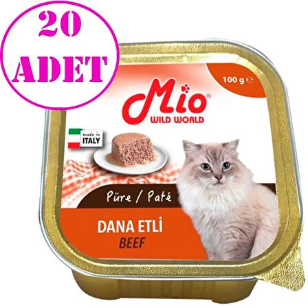 Mio Kedi Konservesi Dana Etli Püre 100 Gr 20 AD