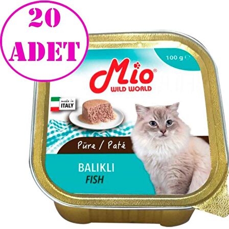 Mio Kedi Konservesi Balık Etli Püre 100 Gr 20 AD