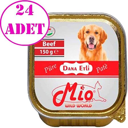 Mio Köpek Konservesi Dana Etli Püre 150 Gr 24 AD