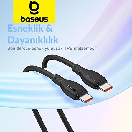 Baseus Super Akıllı Şarj Kopmaz 1.2Mt 100W Type-C Şarj Kablosu Huawei Samsung Laptop Macbook Şarj Kablosu