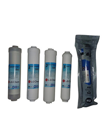 tüm kapalı kasa su arıtma cihazlarına uyumlu 5'li filtre seti değişim talimatı gönderilir (bağlantı dirsekleri hediye)