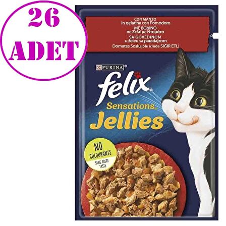 Purina Felix Sığır Eti ve Domates Soslu Yaş Kedi Maması 85 Gr 26 AD