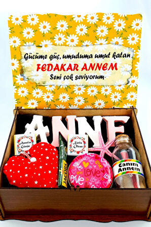 Ahşap Kutuda Anneye Doğum Günü Hediyesi Anneler Günü Hediyeleri 1daisy4mamy9