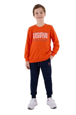 U.S.Polo Assn Erkek Çocuk Turuncu Uzun Kollu Pijama Takımı 2209-G 