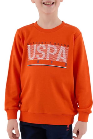 U.S.Polo Assn Erkek Çocuk Turuncu Uzun Kollu Pijama Takımı 2209-G 