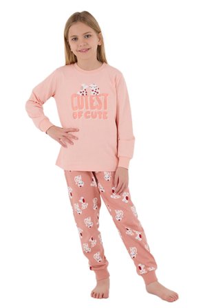 Roly Poly Kız Çocuk Somon Pijama Takım 3708 
