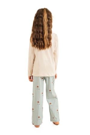 Arnetta Kız Çocuk Krem Pijama Takımı 3734-G